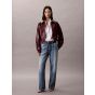 Calvin Klein Cropped Faux Leather Bomber Jacket LV047C518G